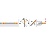 Feeding type 2 Terminals horizontal with crimp zone (C) leading or trailing