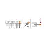 Feeding type 1 Terminals suspended with crimp zone (C) up