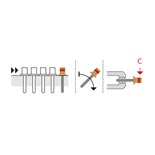 Feeding type 1 Terminals suspended with crimp zone (C) up